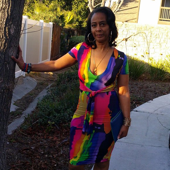 Splashes of  Color Dress - Picture 3 of 6